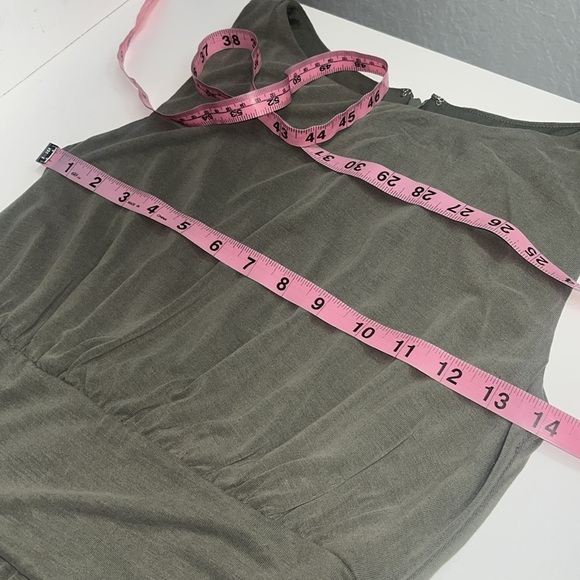 NWT green maxi dress versatile sleeveless soft flowy comfortable preppy dress xs - Picture 6 of 13